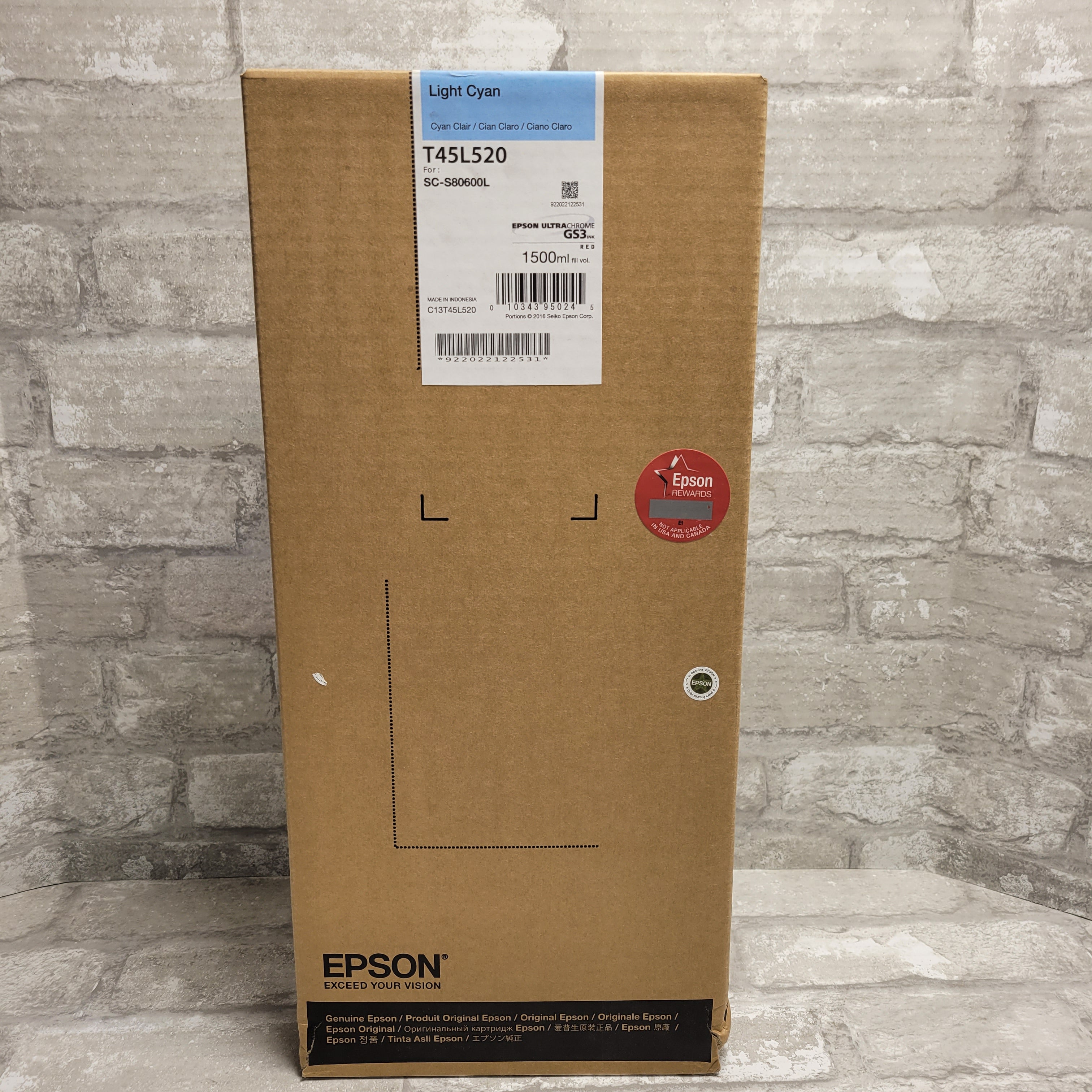 Epson T45L, 1500 ml Ultrachrome GS3 Ink Pack, Light Cyan T45L520 (8032920207598)